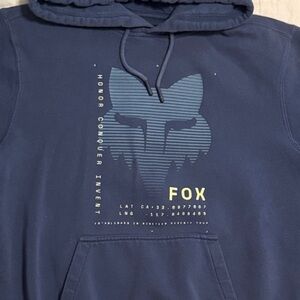 Fox Navy Hoodie with Logo